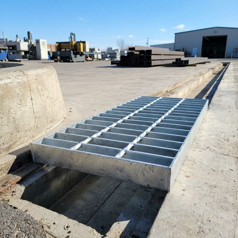 産業用歩道・側溝カバー用 30×3mm 熱間亜鉛めっき鋼製グレーチング